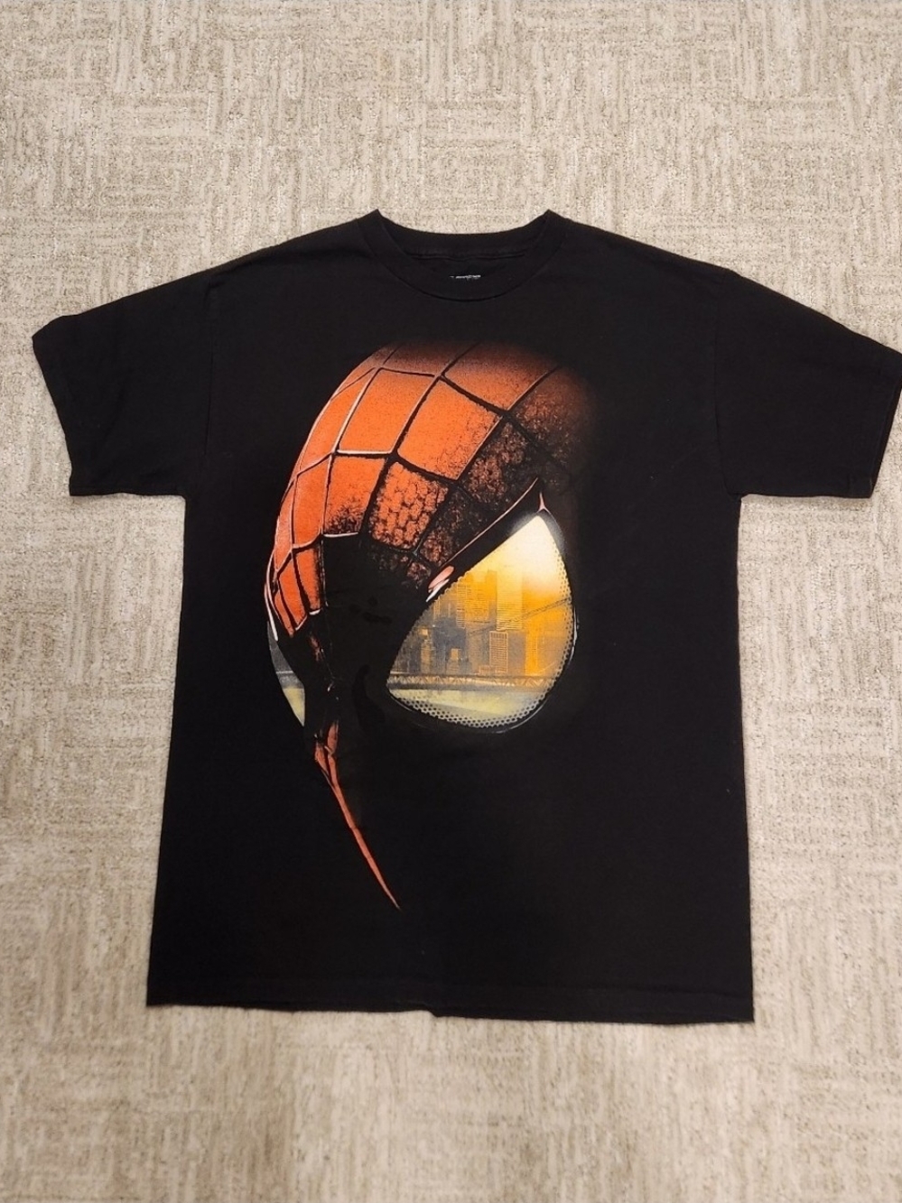 Vintage Y2K Spiderman 2 2014 Black Graphic T-shirt Mens Size Medium Good Conditi
